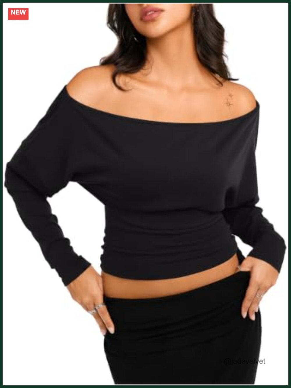 Off Shoulder Long Sleeve Top Cinched Waist Fall Blouse